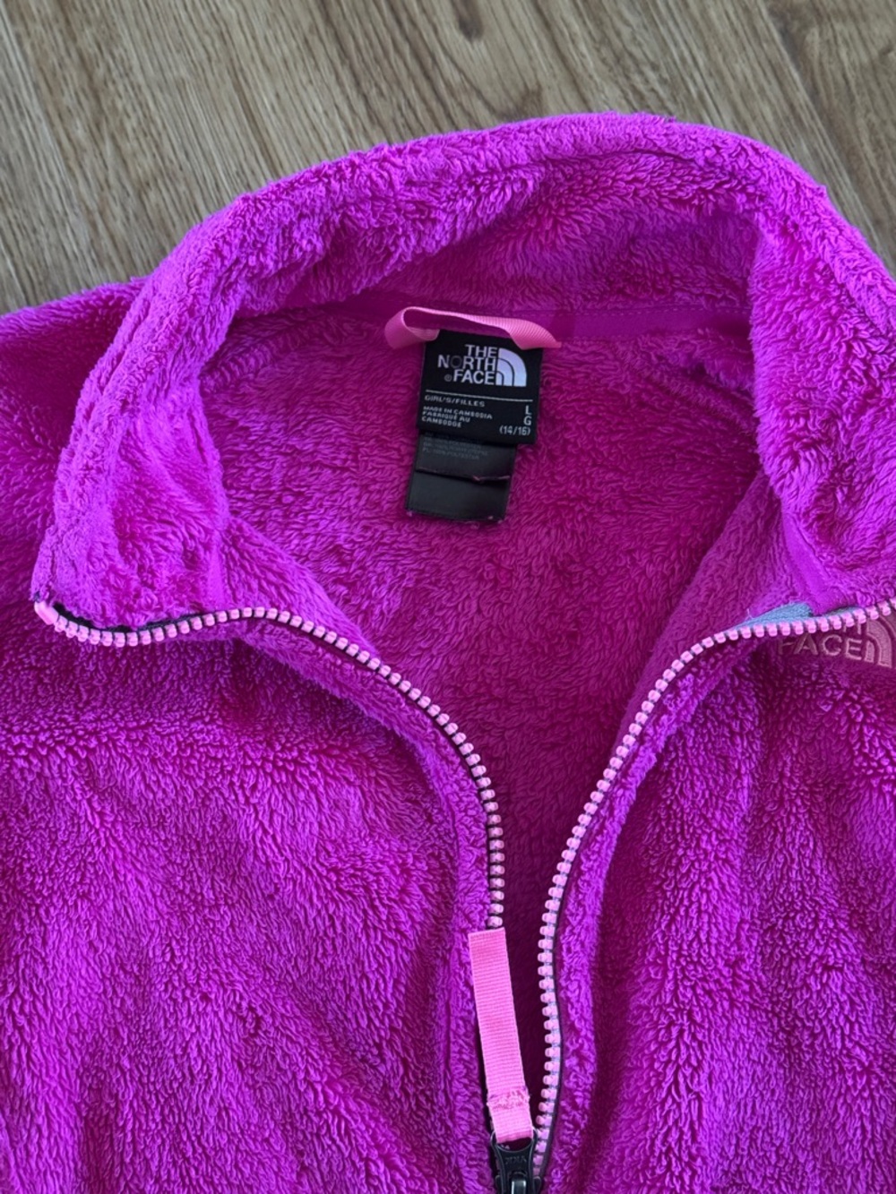 The North Face Kids'  Osito Fuzzy Full‑Zip Jacket - Magenta Pink Barbie - Picture 2 of 11